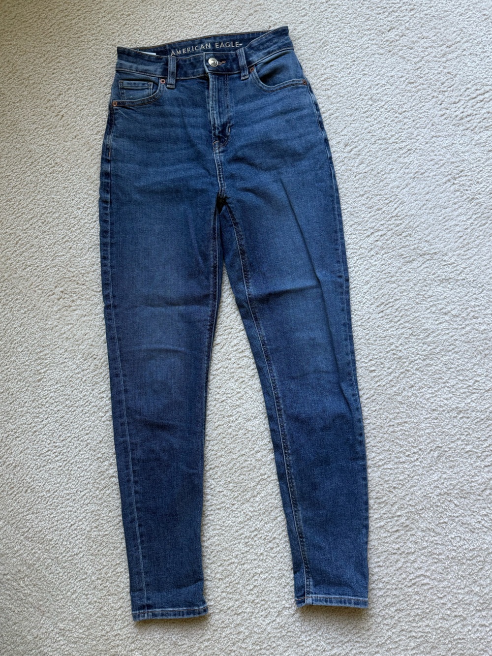 American Eagle Outfitters Navy High-Rise Skinny Jeans